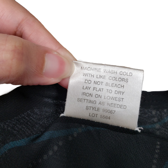 Fashion Bug Top Womens 18/20W Black Y2k Sleeveless Sheer Faux Wrap Bow Flowy - Picture 8 of 16